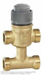 VSMF-420-2.5 3-х ход. лин-й клапан с байпасом, PN16, пл. упл., 3/4" (DN20), Kvs 2.5, 6.5мм, 2…120 °C
