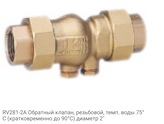 RV281-2A Обратный клапан, резьбовой, темп. воды 75°С (кратковременно до 90°С) диаметр 2"