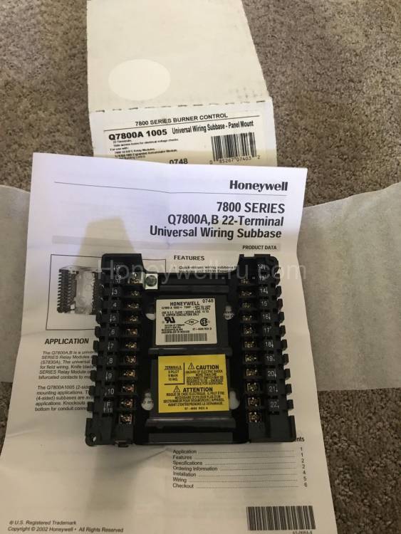 Honeywell Q7800A1047/U